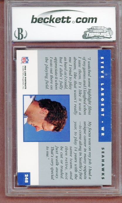 1991 PRO LINE PORTRAITS #248 STEVE LARGENT SEAHAWKS BCCG 9 MINT 564116