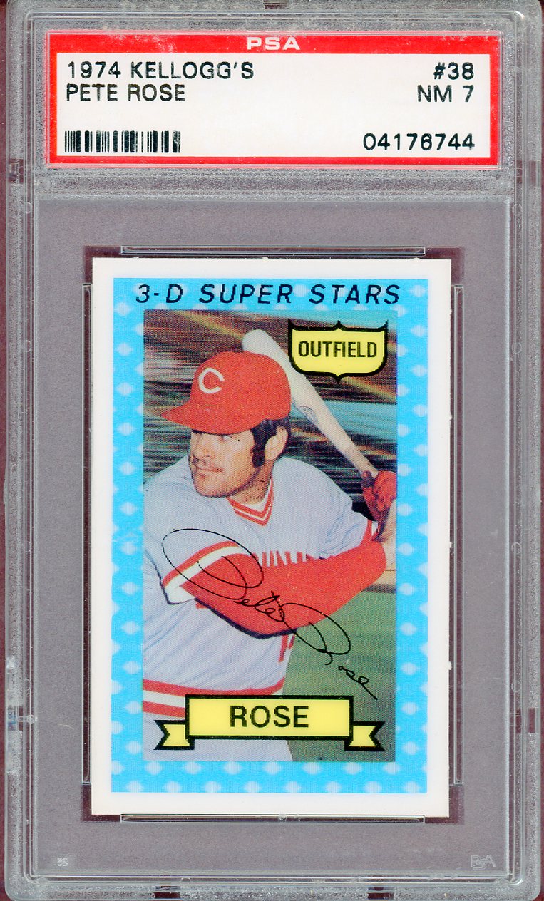 1974 KELLOGG'S #038 PETE ROSE REDS PSA 7 NM 564118