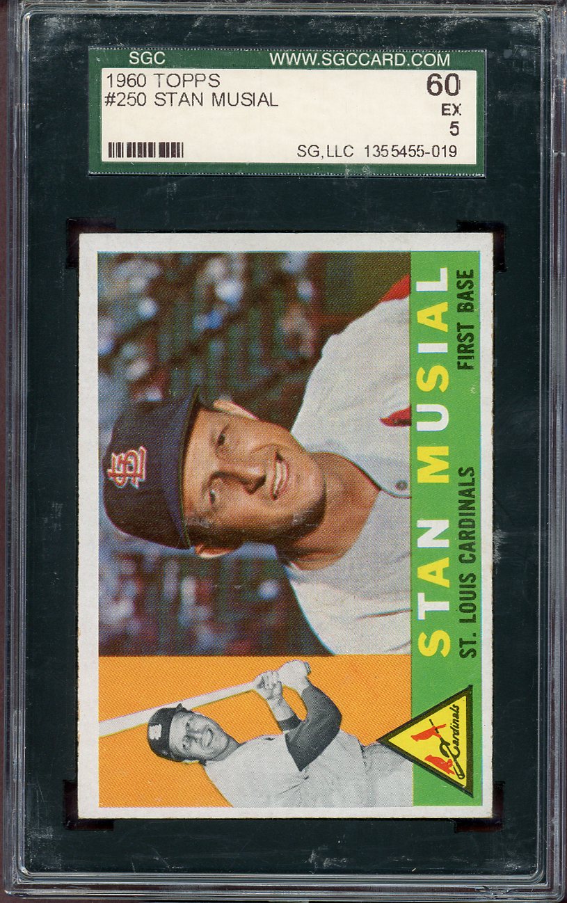 1960 TOPPS #250 STAN MUSIAL CARDINALS SGC 5 EX 564125
