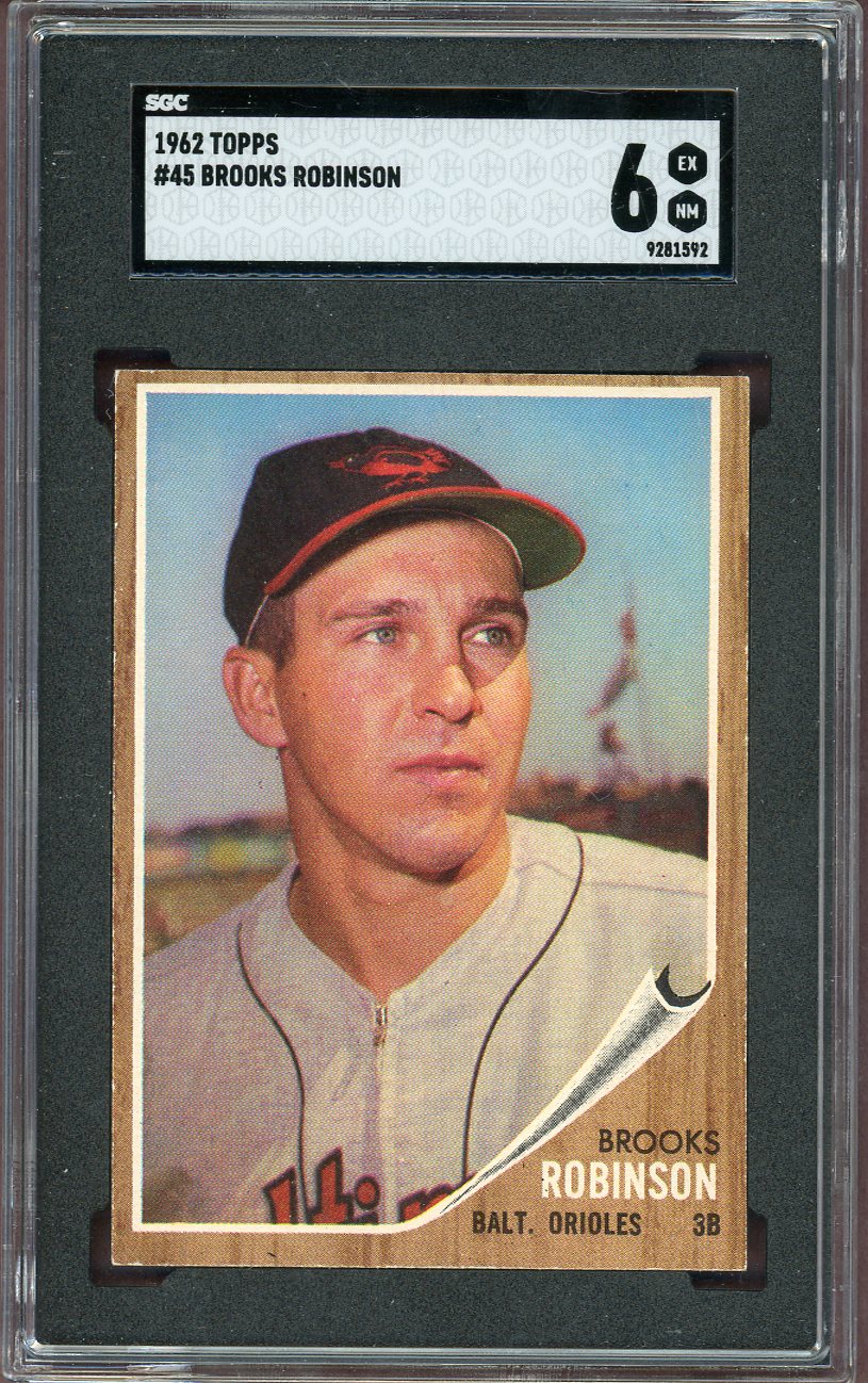 1962 TOPPS #045 BROOK ROBINSON ORIOLES SGC 6 EX-MT 564127