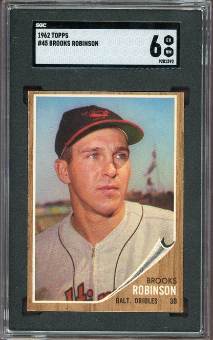 1962 TOPPS #045 BROOK ROBINSON ORIOLES SGC 6 EX-MT 564127