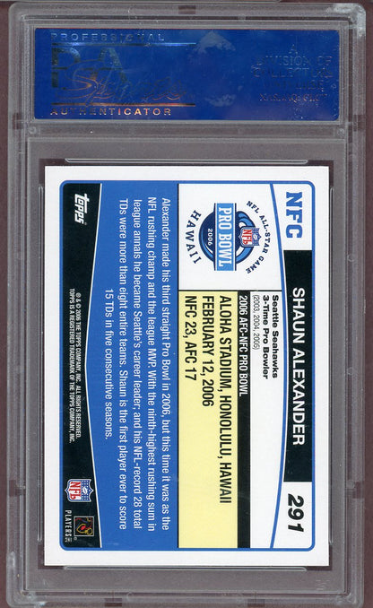 2006 Topps #291 Shaun Alexander Seahawks PSA 9 MINT 564131