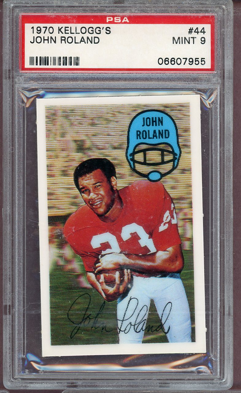 1970 Kelloggs Football #044 John Roland Cardinals PSA 9 MINT 564138