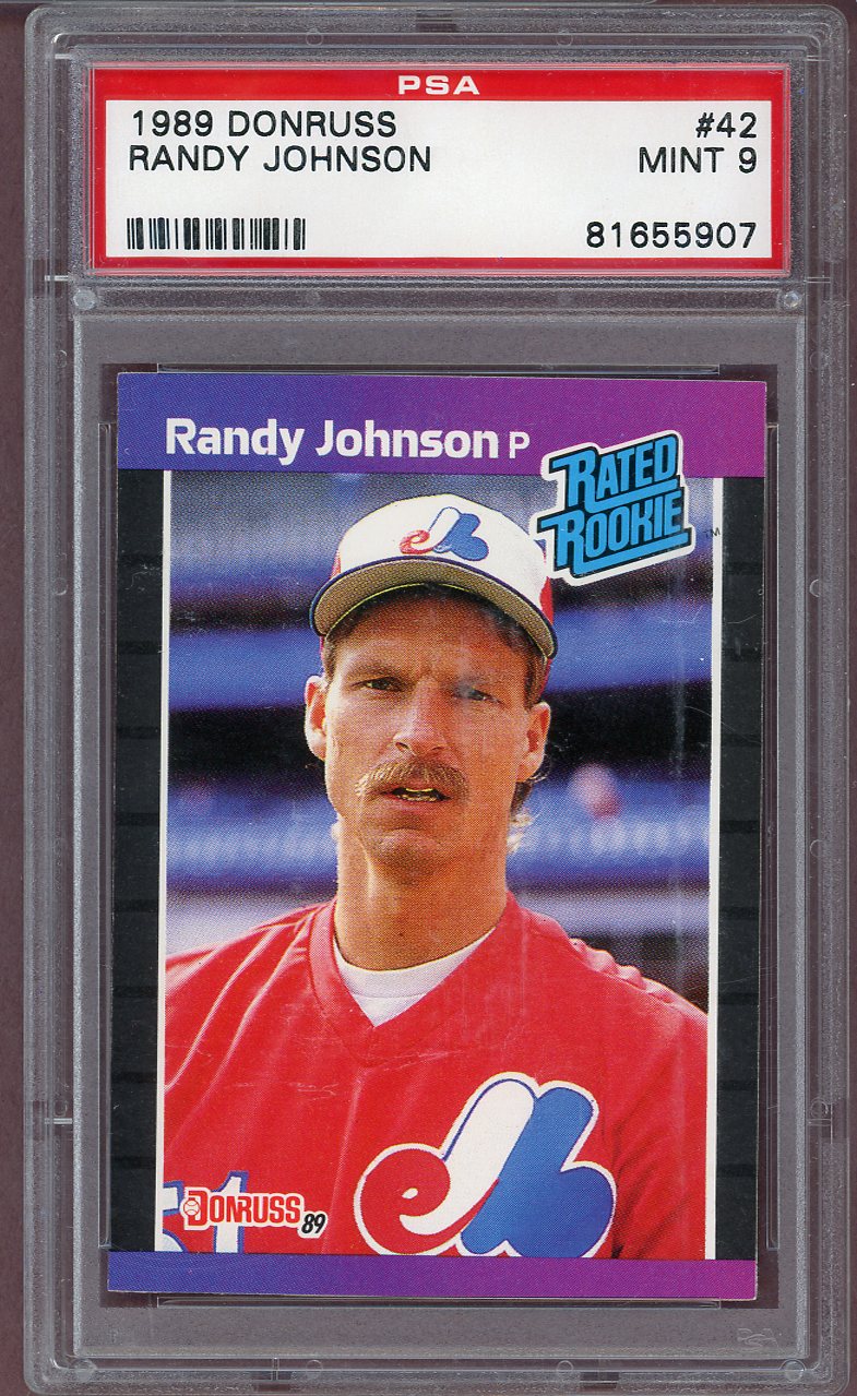 1989 Donruss #042 Randy Johnson Expos PSA 9 MINT 564143