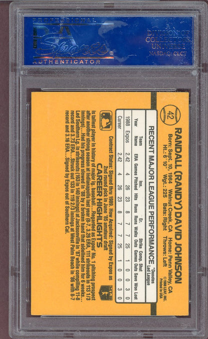 1989 Donruss #042 Randy Johnson Expos PSA 9 MINT 564143