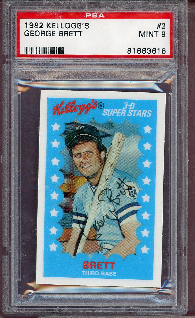 1982 Kelloggs #003 George Brett Royals PSA 9 MINT 564146