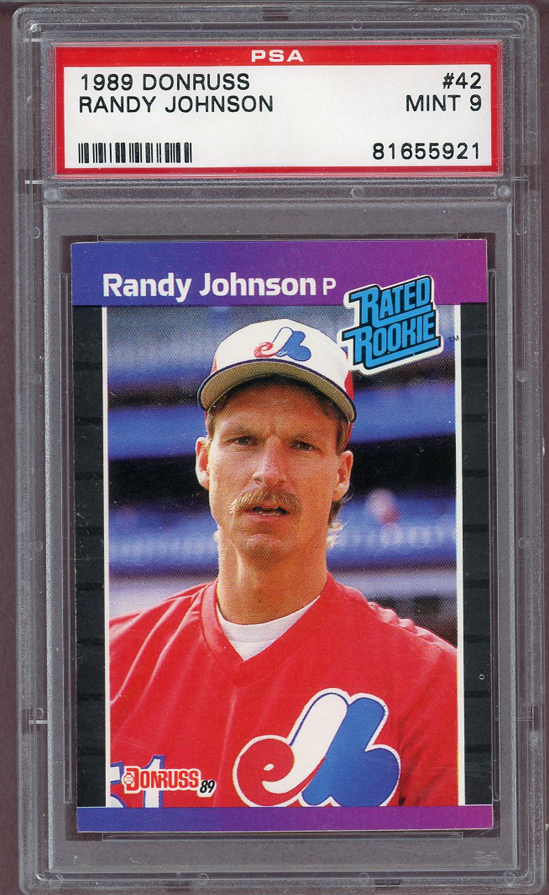 1989 Donruss #042 Randy Johnson Expos PSA 9 MINT 564147