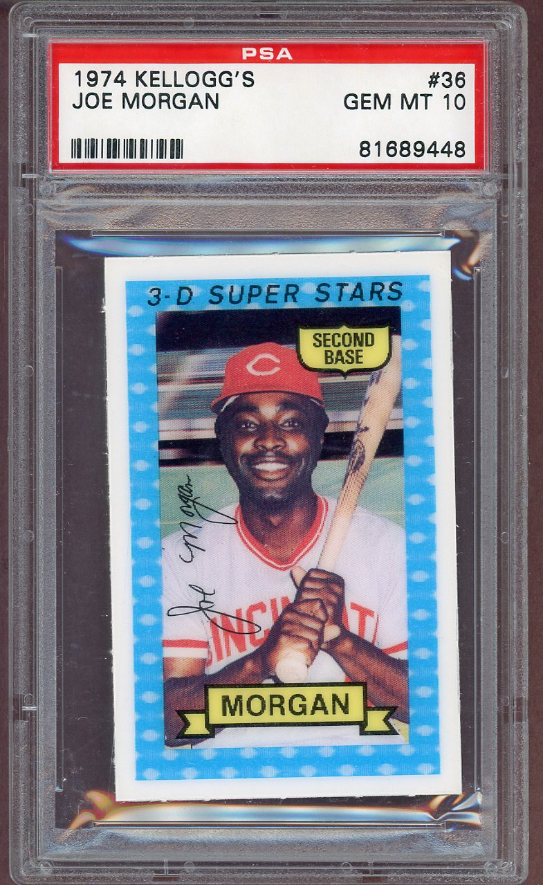 1974 Kelloggs Baseball #036 Joe Morgan Reds PSA 10 GEM MINT 564148