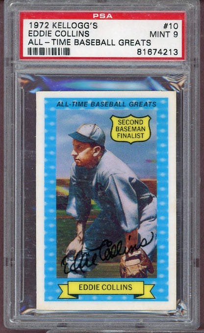 1972 Kelloggs Baseball ATG #010 Eddie Collins White Sox PSA 9 MINT 564149