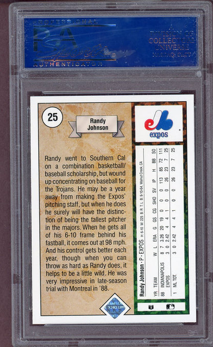 1989 Upper Deck #025 Randy Johnson Expos PSA 9 MINT 564151