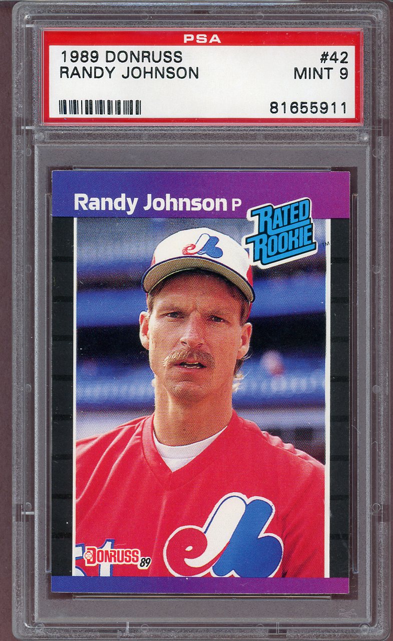 1989 Donruss #042 Randy Johnson Expos PSA 9 MINT 564155