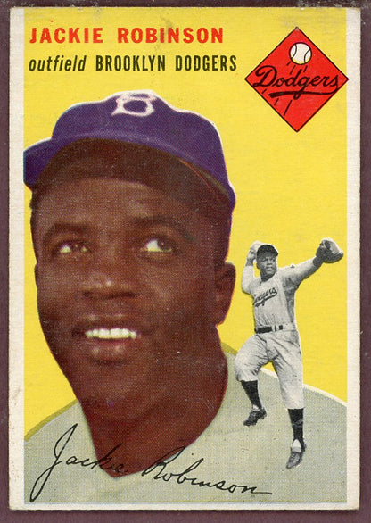 1954 Topps Baseball # 10 Jackie Robinson Dodgers VG-EX 564237
