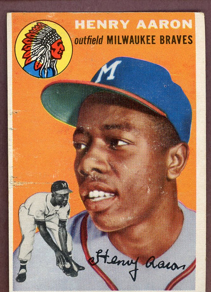 1954 Topps Baseball #128 Hank Aaron Braves VG+/VG-EX 564243