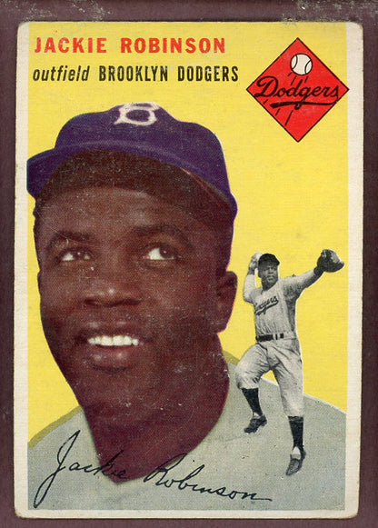 1954 Topps Baseball # 10 Jackie Robinson Dodgers VG 564245