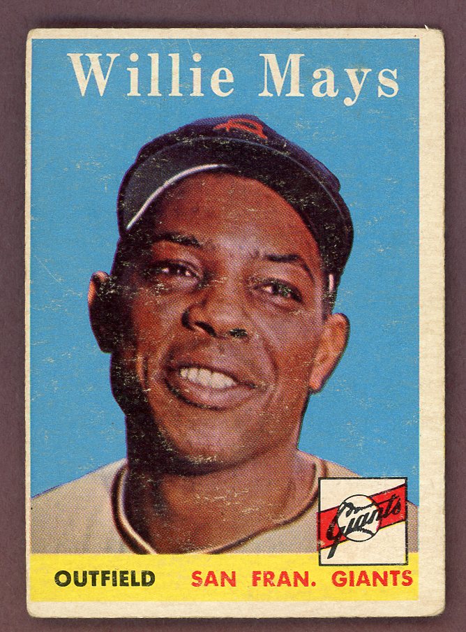 1958 Topps Baseball #  5 Willie Mays Giants VG 564256