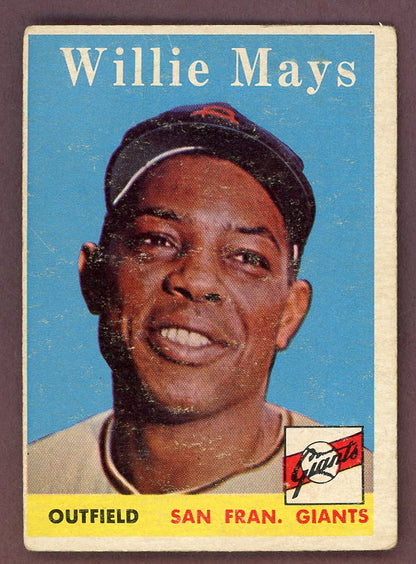 1958 Topps Baseball #  5 Willie Mays Giants VG 564256