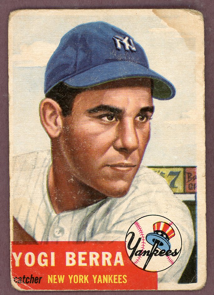 1953 Topps Baseball #104 Yogi Berra Yankees Fair 564274
