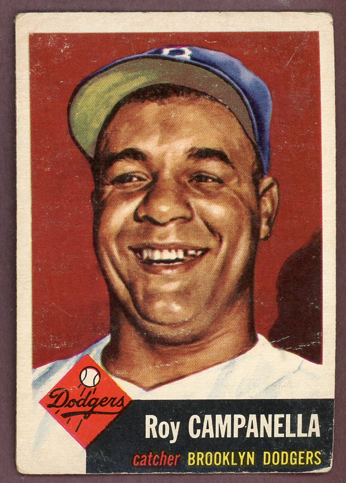 1953 Topps Baseball # 27 Roy Campanella Dodgers VG 564275