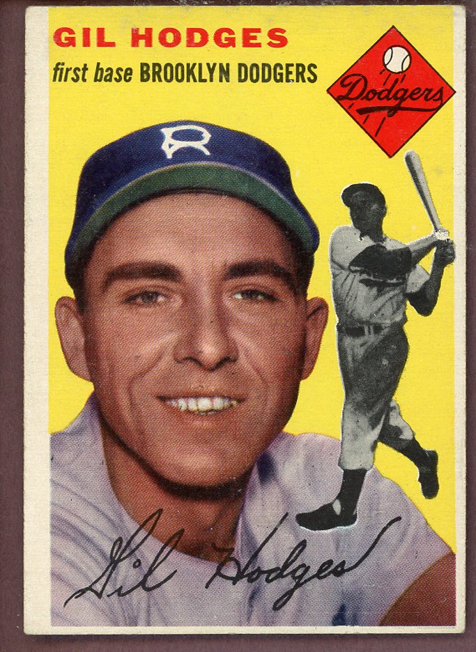 1954 Topps Baseball #102 Gil Hodges Dodgers EX+/EX-MT 564318