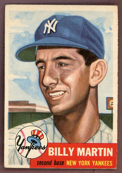 1953 Topps Baseball # 86 Billy Martin Yankees VG-EX 564416