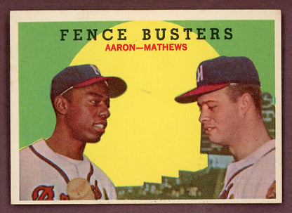 1959 Topps Baseball #212 Hank Aaron Eddie Mathews EX-MT 564435