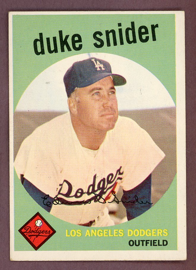 1959 Topps Baseball #020 Duke Snider Dodgers EX-MT 564437