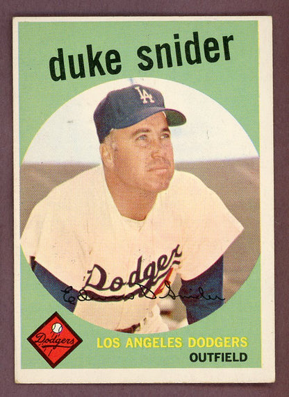 1959 Topps Baseball #020 Duke Snider Dodgers EX-MT 564437