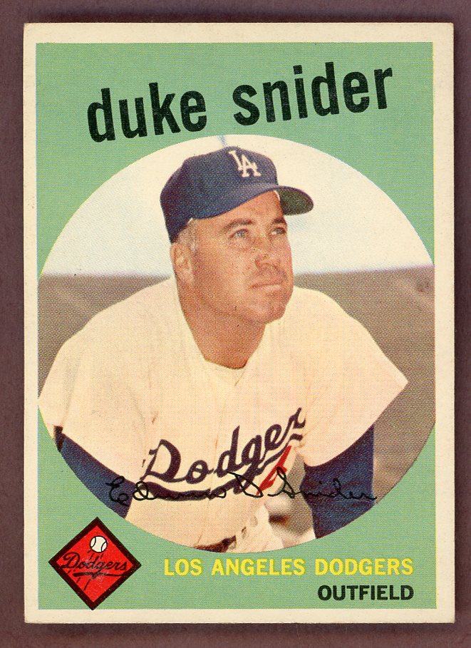 1959 Topps Baseball #020 Duke Snider Dodgers EX+/EX-MT 564438