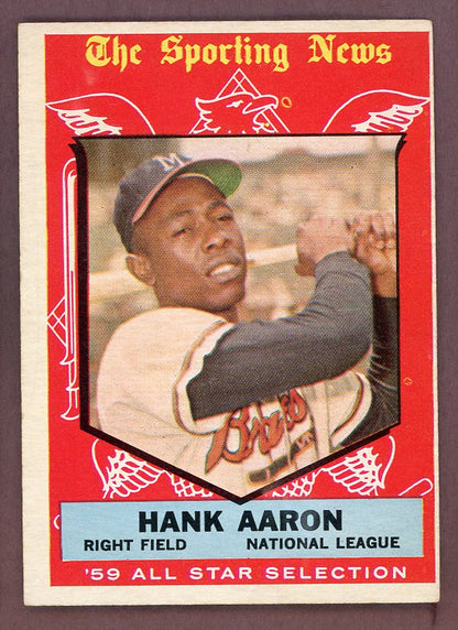 1959 Topps Baseball #561 Hank Aaron A.S. Braves EX 564448