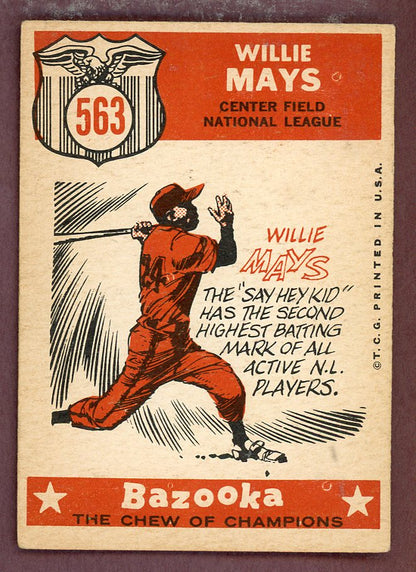 1959 Topps Baseball #563 Willie Mays A.S. Giants VG-EX 564452