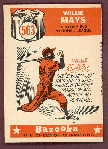1959 Topps Baseball #563 Willie Mays A.S. Giants VG-EX 564453