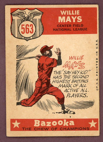 1959 Topps Baseball #563 Willie Mays A.S. Giants VG-EX 564454