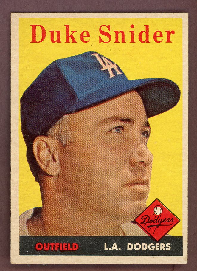 1958 Topps Baseball #088 Duke Snider Dodgers VG-EX 564458
