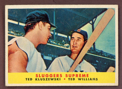 1958 Topps Baseball #321 Ted Williams Ted Kluszewski EX+/EX-MT 564465
