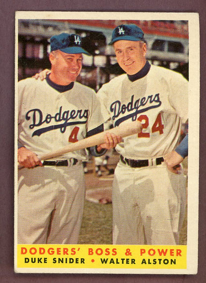 1958 Topps Baseball #314 Duke Snider Walter Alston VG-EX 564467