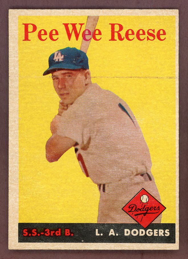 1958 Topps Baseball #375 Pee Wee Reese Dodgers EX-MT 564475