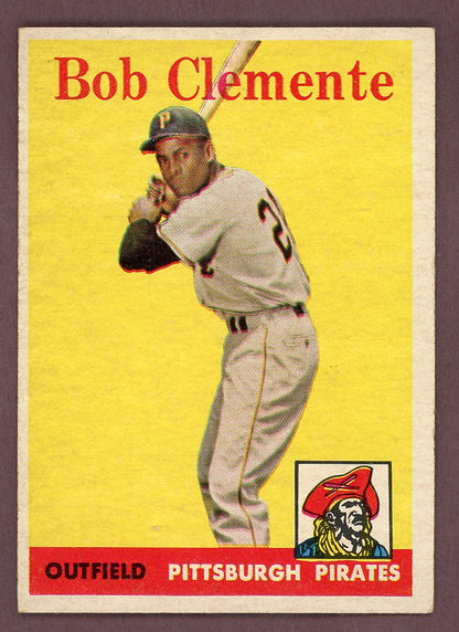 1958 Topps Baseball #052 Roberto Clemente Pirates EX+/EX-MT 564481