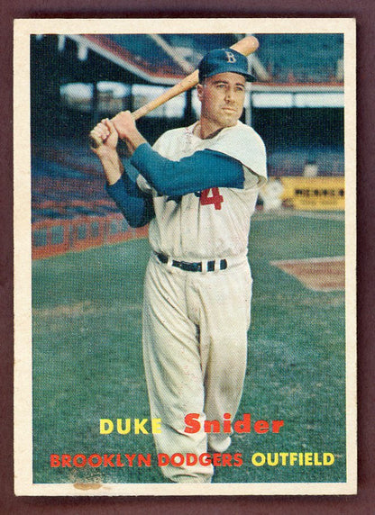 1957 Topps Baseball #170 Duke Snider Dodgers VG-EX 564483