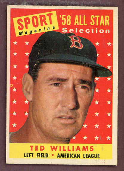 1958 Topps Baseball #485 Ted Williams A.S. Red Sox EX-MT 564488