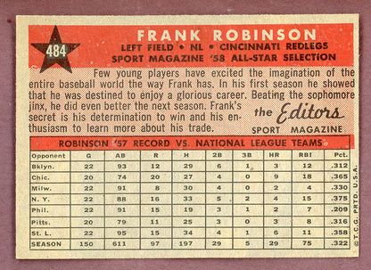 1958 Topps Baseball #484 Frank Robinson A.S. Reds EX-MT 564491