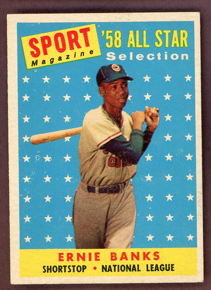 1958 Topps Baseball #482 Ernie Banks A.S. Cubs EX-MT 564492