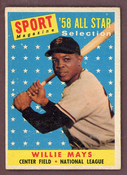 1958 Topps Baseball #486 Willie Mays A.S. Giants VG-EX 564495