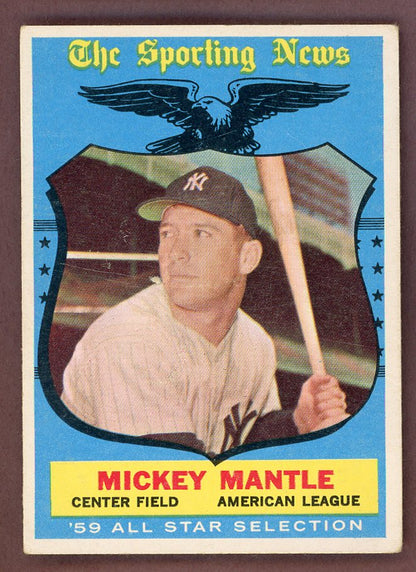 1959 Topps Baseball #564 Mickey Mantle A.S. Yankees VG-EX 564501
