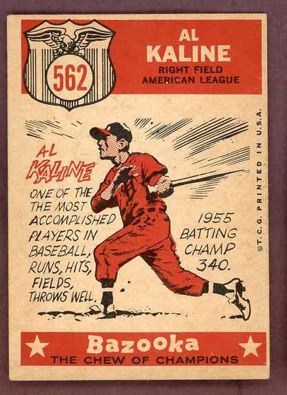1959 Topps Baseball #562 Al Kaline A.S. Tigers EX 564502