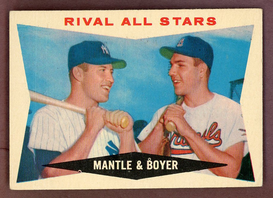 1960 Topps Baseball #160 Mickey Mantle Ken Boyer VG-EX 564512