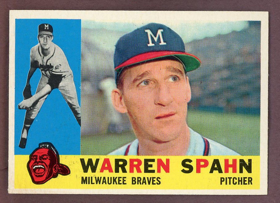 1960 Topps Baseball #445 Warren Spahn Braves EX+/EX-MT 564520