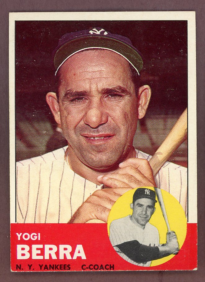 1963 Topps Baseball #340 Yogi Berra Yankees EX+/EX-MT 564529