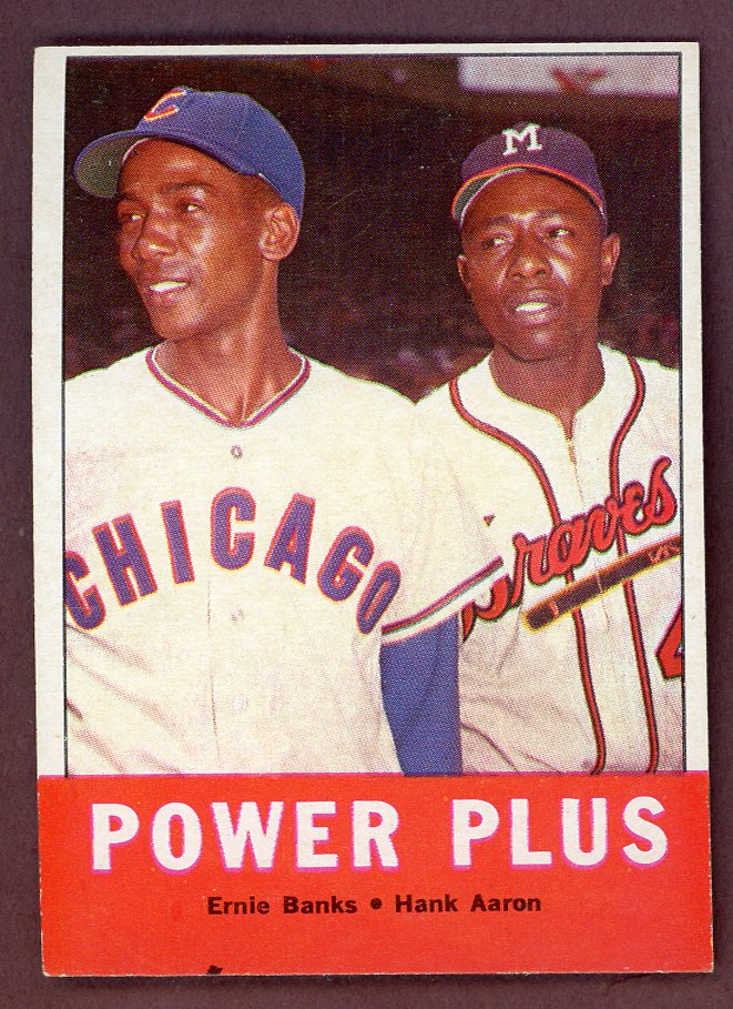 1963 Topps Baseball #242 Hank Aaron Ernie Banks EX-MT 564546