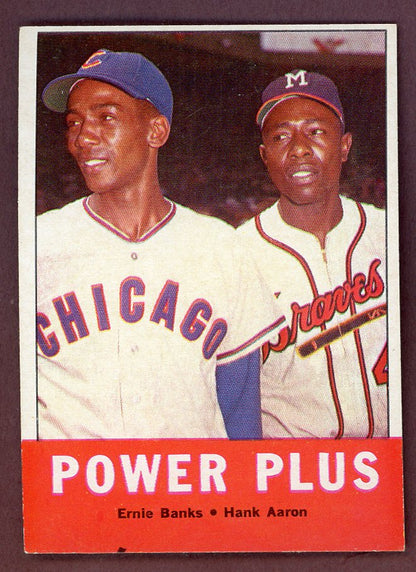 1963 Topps Baseball #242 Hank Aaron Ernie Banks EX-MT 564546