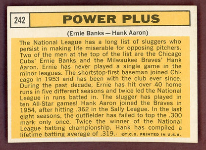 1963 Topps Baseball #242 Hank Aaron Ernie Banks EX-MT 564546
